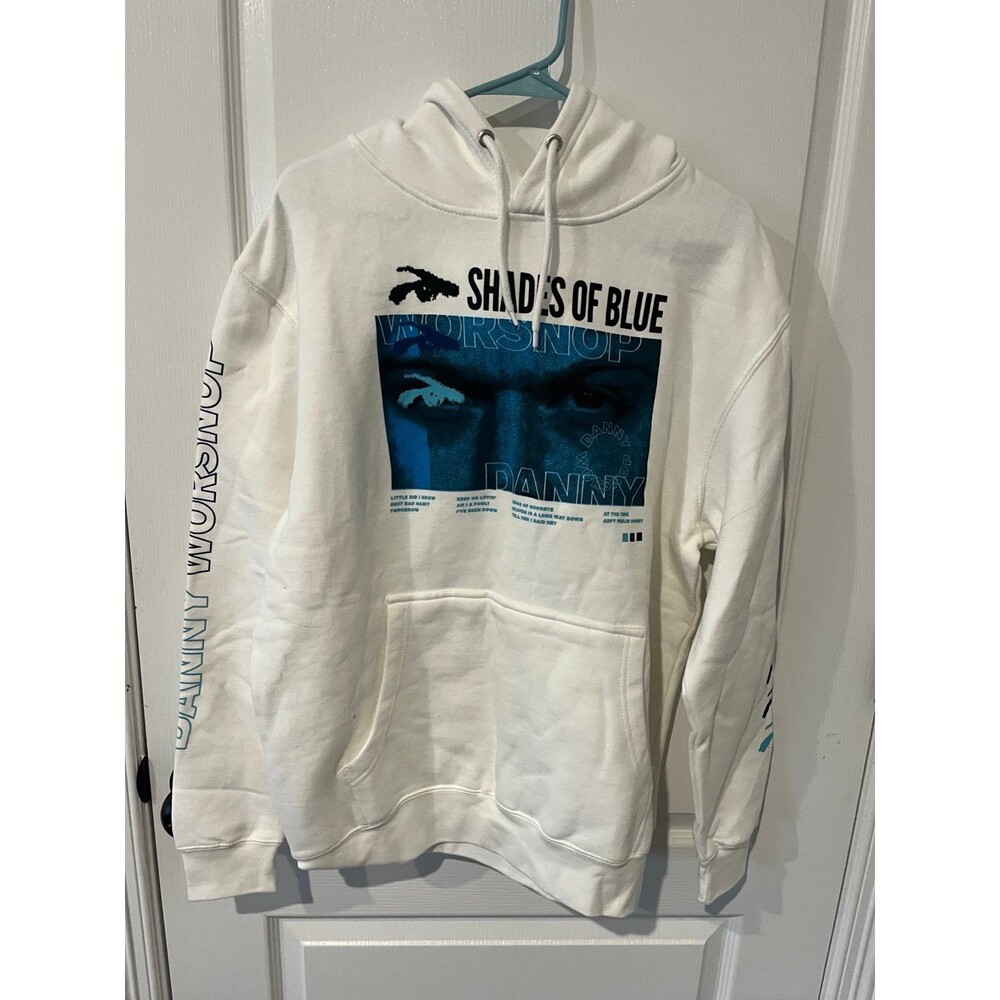 Danny Worsnop “Shades of Blue” Hoodie White – NWOT – No Size Tag